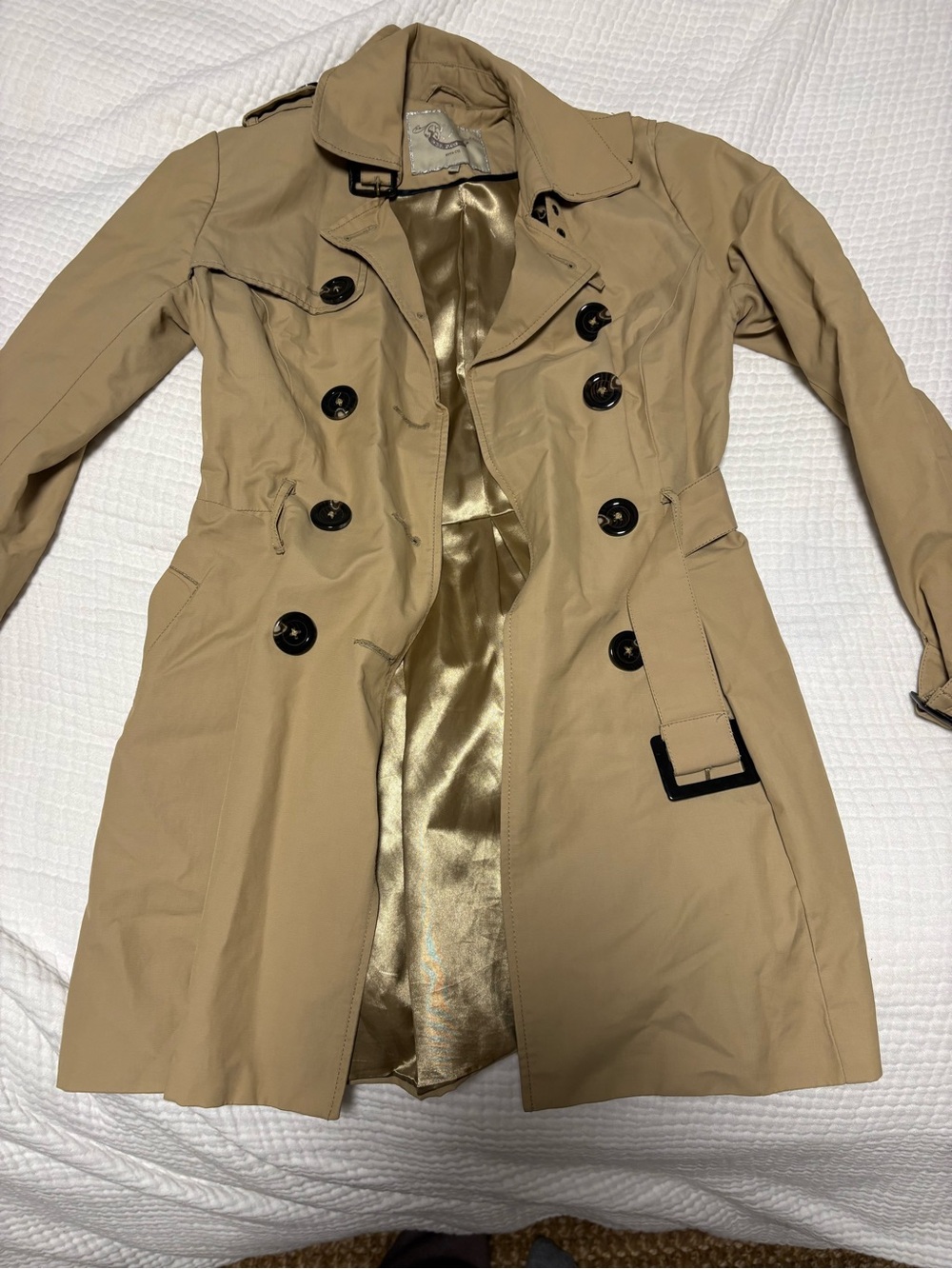 RW&CO. Double-Breasted Tan Trench Coat